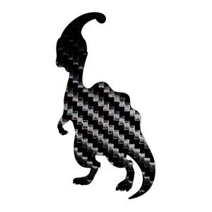 4 Pack Dinosaur Sticker Black Carbon Fiber Vinyl Decal Logo Laptop Window